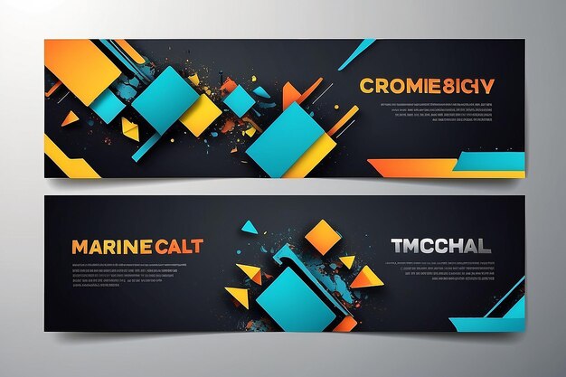 Photo abstract creative commercialbanner template design