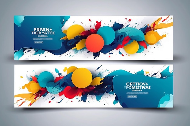 abstract creative commercialbanner template design