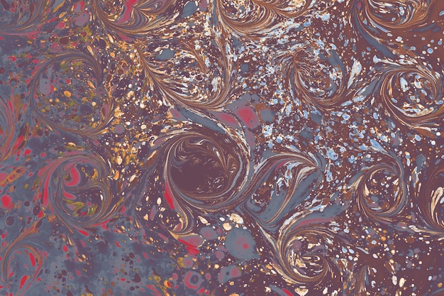 Abstract creative marble pattern texture Traditional art of Ebru marbling