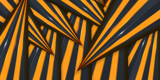 Abstract creative trendy dynamic 3d yellow background