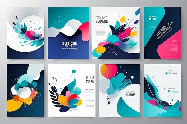 Photo abstract creative universal artistic templates suitable for poster business card