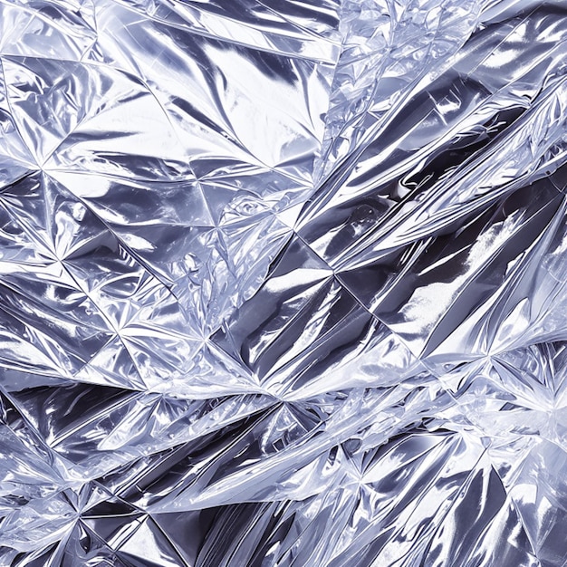 abstract crumpled plastic film texture blue garbage bag background