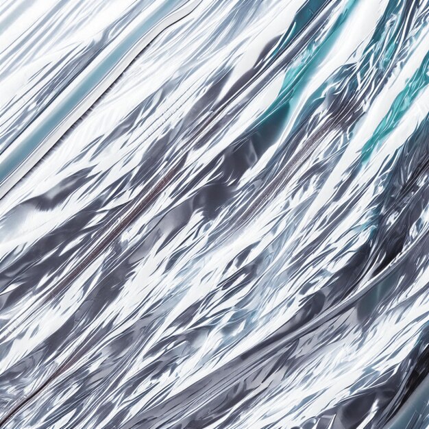 Фото Абстрактная скрученная текстура пластиковой пленки синий фон мусорного мешка