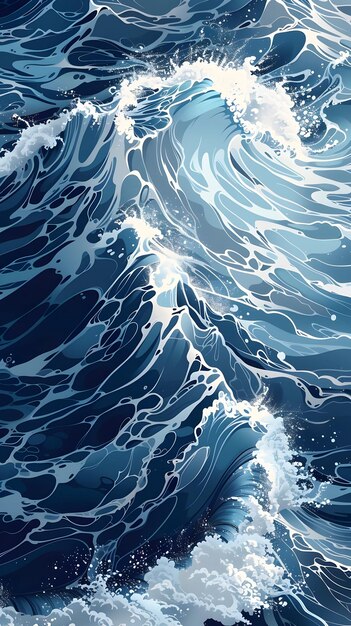 Abstract cruved wave illustration background