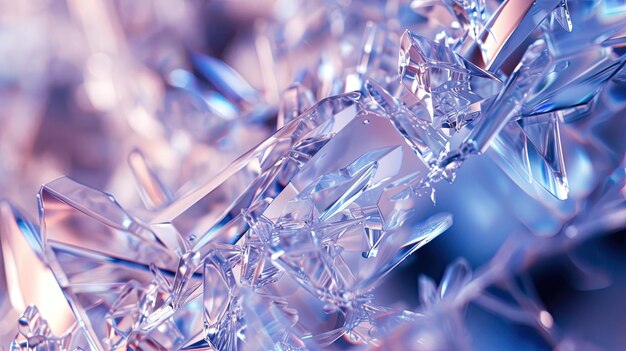 Abstract crystal pattern icon Closeup intricate crystal arrangements detailed delicate transparent shimmering complexity structure Generated by AI