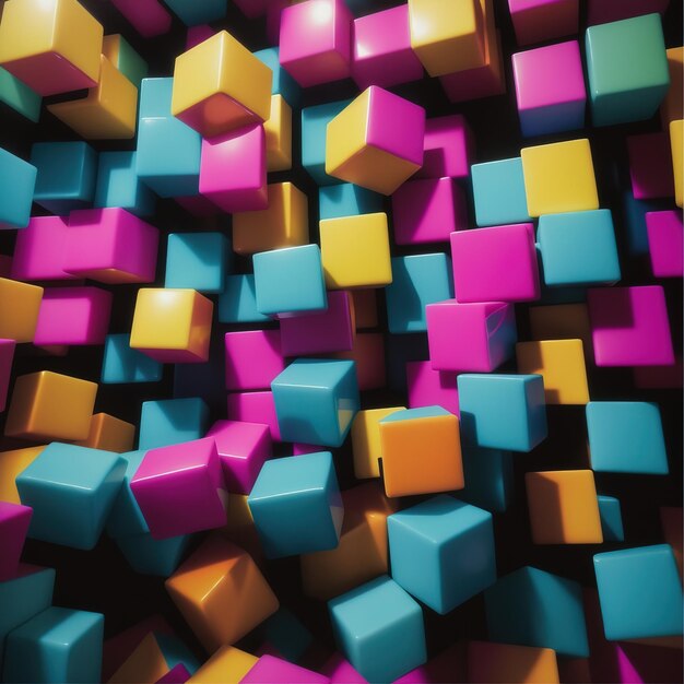 Abstract Cubes Background Generative AI