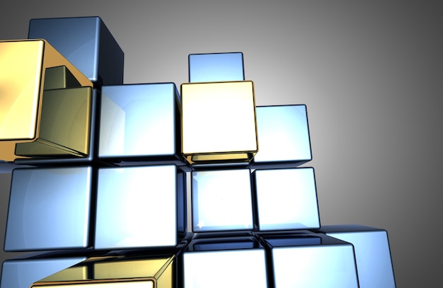 Abstract cubes background.