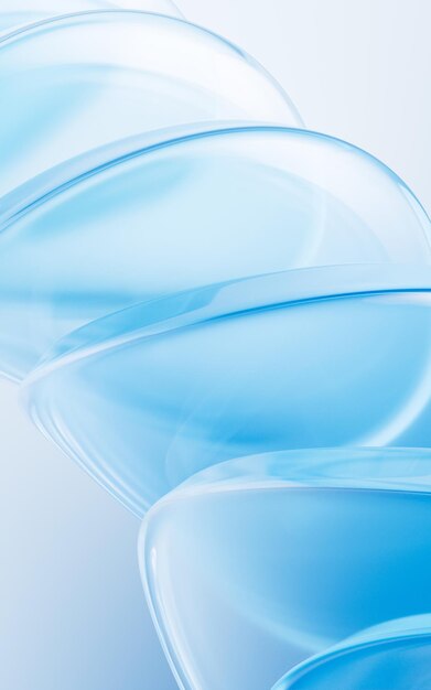 Photo abstract curve glass geometry background 3d rendering 3d illustration