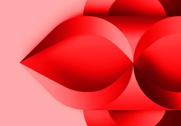 Abstract Curved Paper HD Background Design Strong Red Red Color