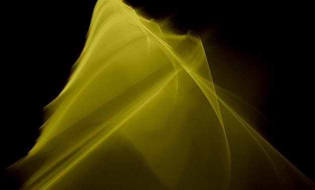 Abstract Curved Paper HD Background Design Warm Citron Yellow Color