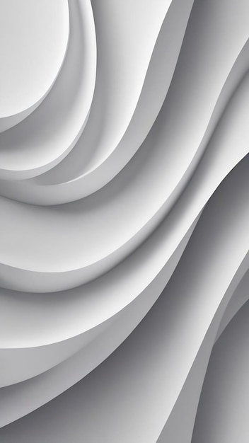 抽象的な曲がった形状 白い円形の背景 抽象的な背景 3Dイラスト