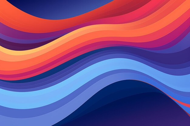 Abstract curvy lines with stripe layout on blue background