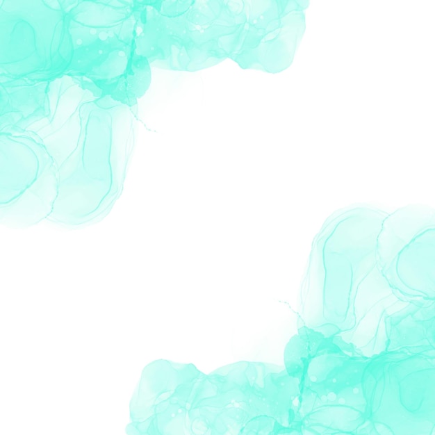 Abstract Cyan Ink Border Frame Background