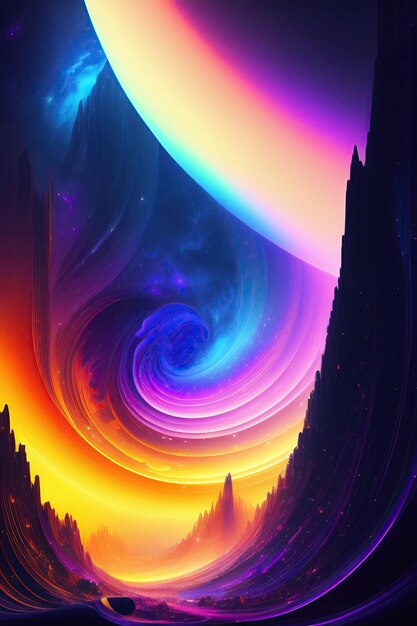 Abstract Cyber Space Background