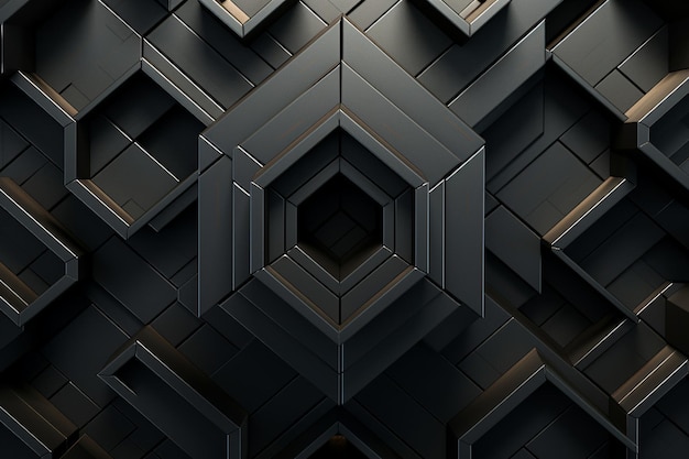 Photo abstract dark background of small triangles in shades of black and gray colors