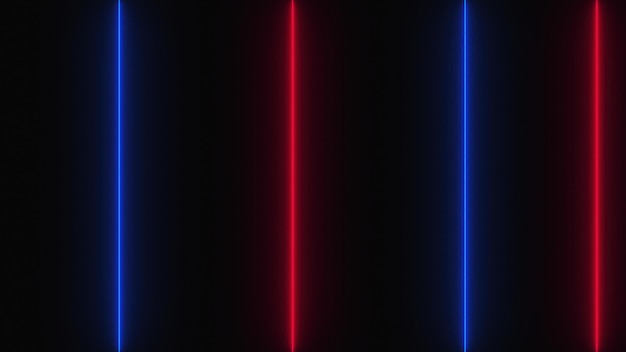 Abstract dark background with neon vertical lines computer generated 3d render