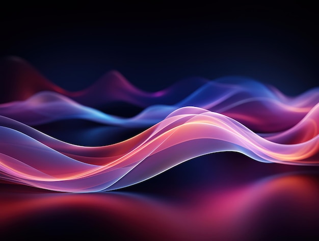 Abstract dark background with purple lines Generative ai