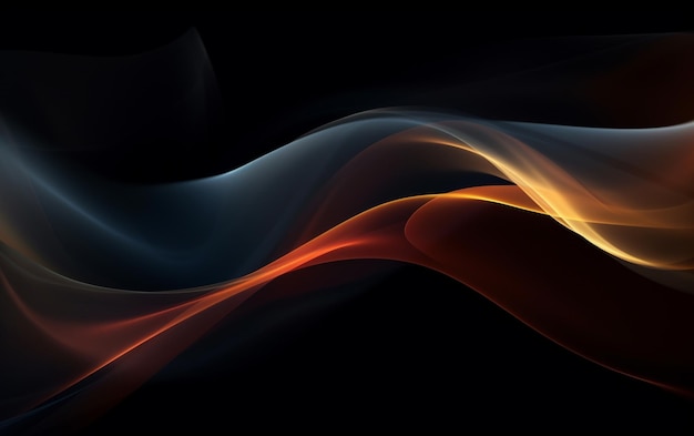 Abstract dark background with smooth soft lines