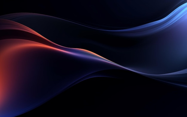 Abstract dark background with smooth soft lines