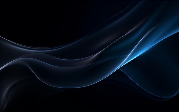 Abstract dark background with smooth soft lines