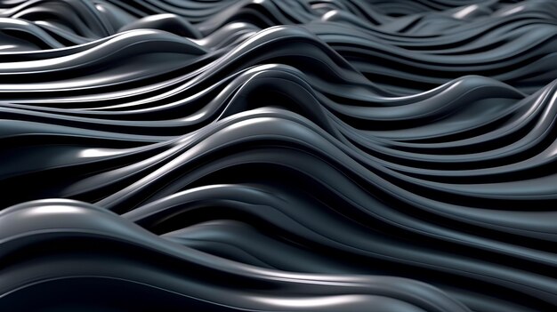 Abstract dark background with waves AI