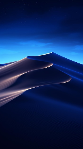 Photo abstract the dark blue desert background