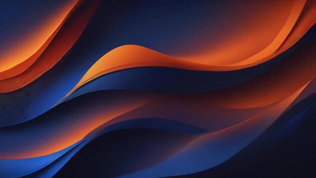 Abstract dark blue and orange gradient background illustration for your design