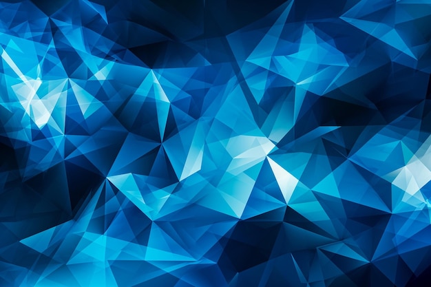 Photo abstract dark blue polygonal background