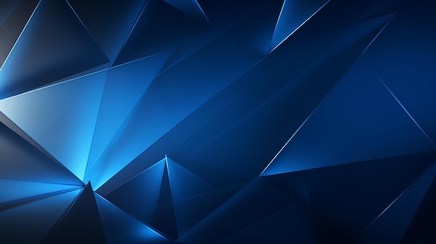 Abstract dark blue polygons and gold lines Luxury background