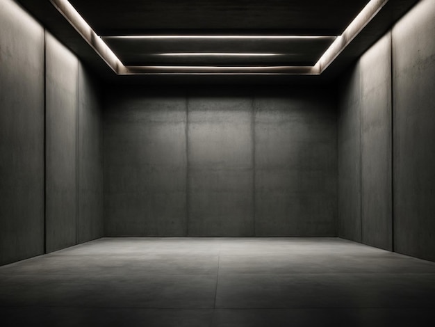 Абстрактные темные пустые бетонные интерьерные комнаты интерьерные стены обои и фон для рекламы продуктов
