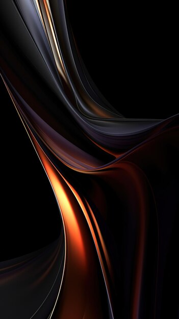 Abstract dark futuristic glowing waves wallpaper