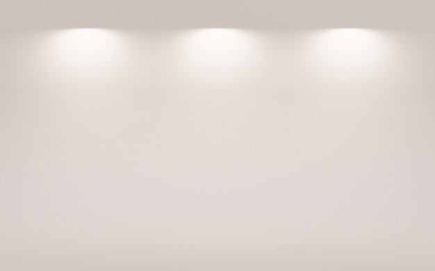 Foto grigio scuro astratto con la stanza vuota dello studio della carta da parati bianca del fondo di pendenza utilizzata per il modello del sito web dell'annuncio del prodotto dell'esposizione, illustrazione 3d