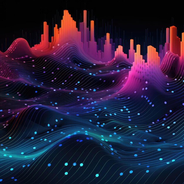 Premium AI Image | Abstract data visualization technology driven ...