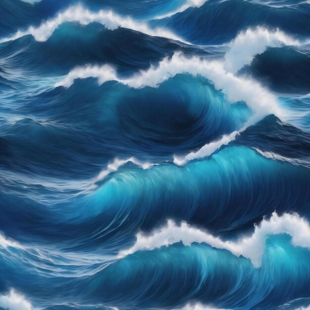 Abstract deep blue waves pattern