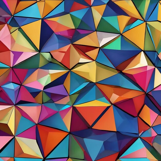 Photo abstract delaunay voronoi trianglify background illustration generative ai