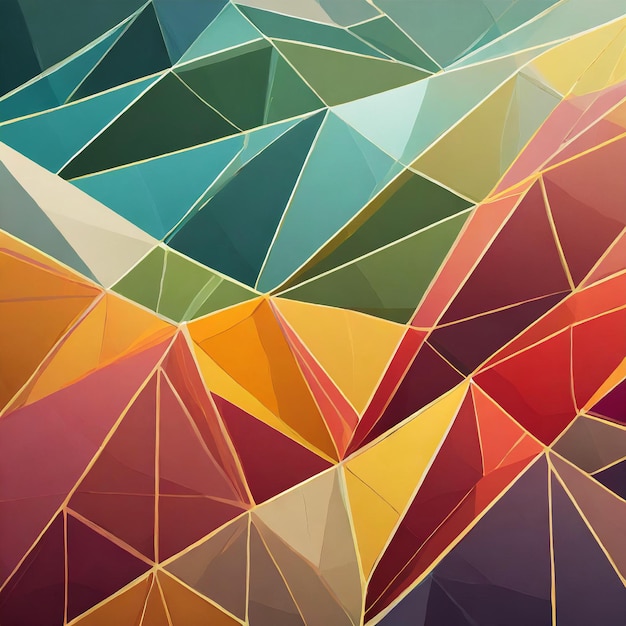 Photo abstract delaunay voronoi trianglify color diagram background illustration