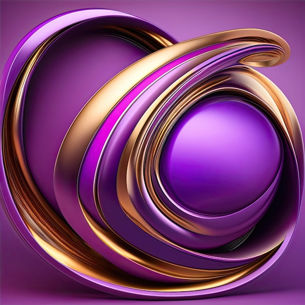 Abstract Design 3D Violet Background