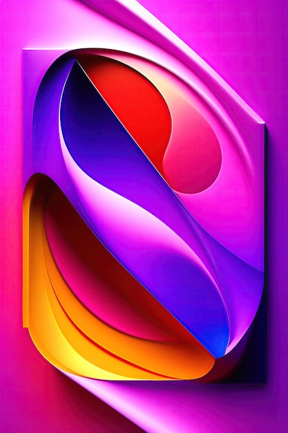 Abstract Design 3D Violet Background