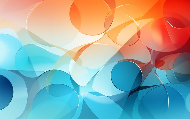 Photo abstract design background with shapes and circles on a blue background abstract color background