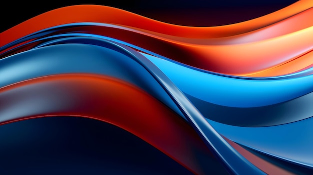 an abstract design of blue and orange lines