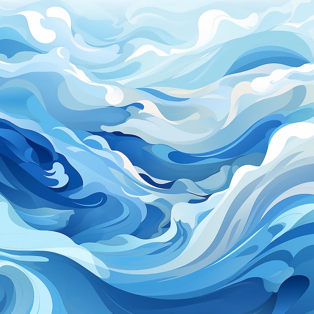 写真 抽象的なデザイン クリエイティビティ 背景 青い海の波 イラスト