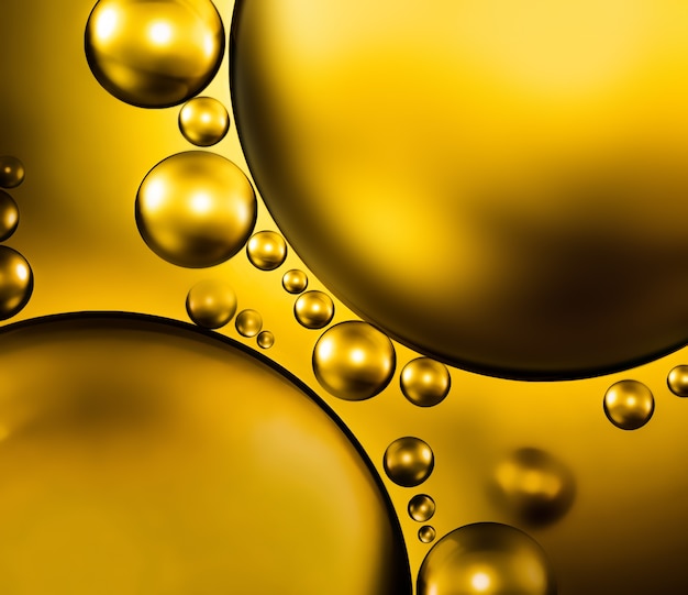 Abstract design with air bubbles in oil