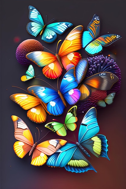 Abstract Design with Butterflies