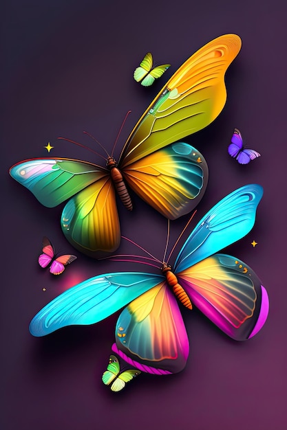 Abstract Design with Butterflies