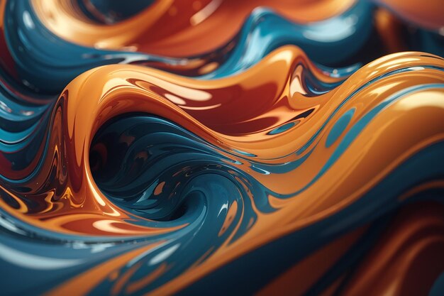 Abstract design with flowing curves