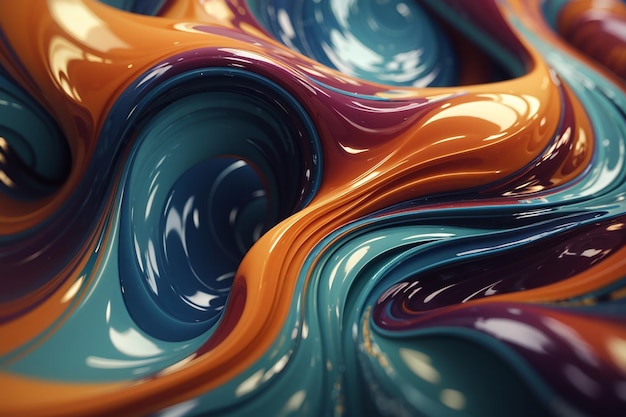 Abstract design with flowing curves