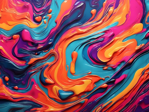 Abstract Desktop achtergrond met levendige kleuren en vloeibare lijnen