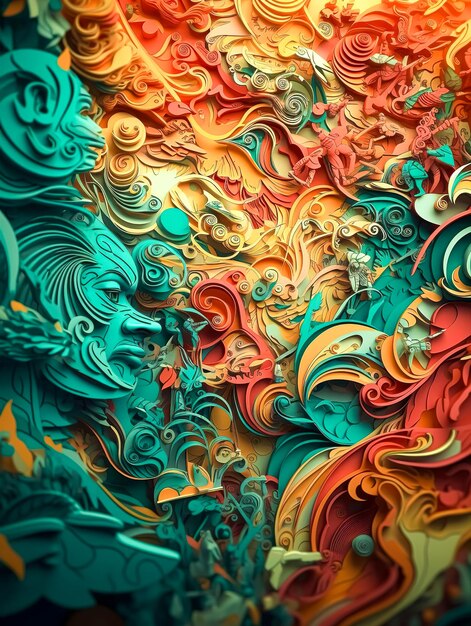 Photo abstract detailed background of paper generative ai