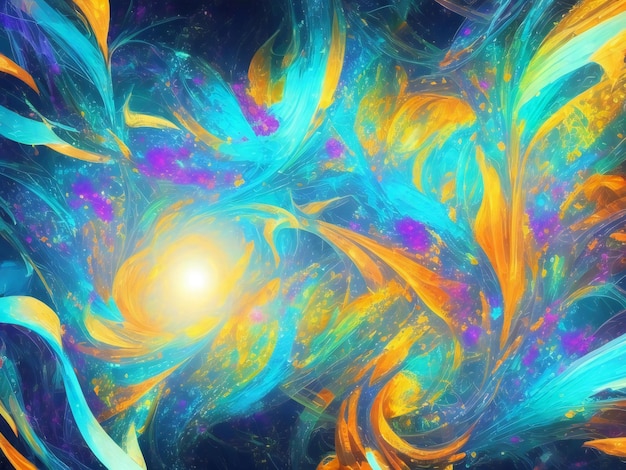 Abstract digital art background wallpaper ai generated