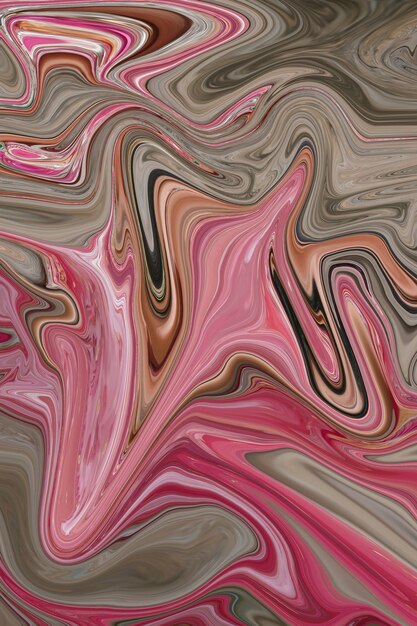 Photo abstract digital art piece featuring fluid pink and gray swirls with a sense of depth and dimensionality